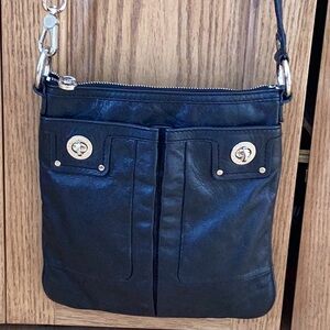 Marc by Marc Jacobs Black Totally Turnlock Percy soft pebble leather crossbody